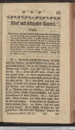 Fünf und sechzigstes Capitel