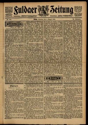 Ausgabe vom Dienstag, den 04. August 1903.