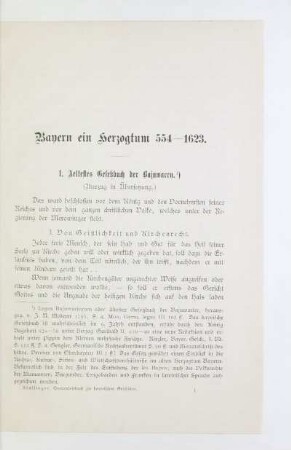 Bayern ein Herzogtum 554 - 1623