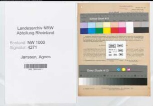 Entnazifizierung Agnes Janssen, geb. 28.03.1899 (Postobersekretaerin)