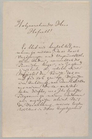 Richard Wagner (1813-1883) Autographen: Brief von Richard Wagner an Lorenz von Düfflipp - BSB Autogr.Cim. Wagner, Richard.57