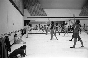 Badisches Staatstheater Karlsruhe. Proben des Ballett-Ensembles