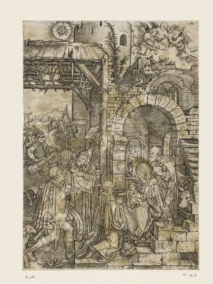 Anbetung der Könige, Blatt 10 aus der Folge "Marienleben"