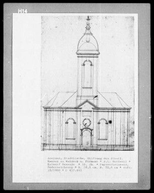 Entwurf für eine Kirchenfassade