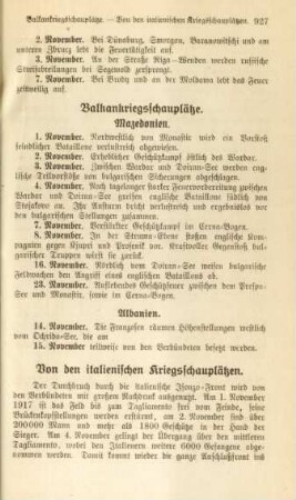 Von den italienischen Kriegsschauplätzen