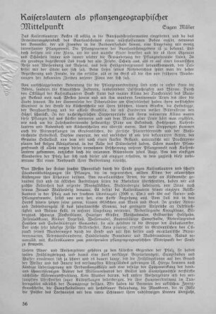 Kaiserslautern als pflanzengeographischer Mittelpunkt.