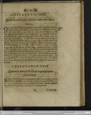 Observatio LXVII. Quomodo judex si libellus sit ineptus pronunciare debeat