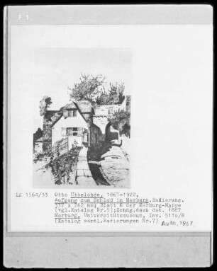 Aufgang zum Schloss in Marburg