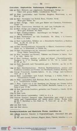 Kunstgeschichtliche und illustrierte Werke, Ansichten etc. (Nr. 1961-2116)