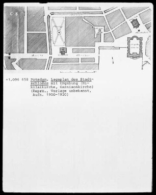 Potsdam, Lageplan des Stadtschlosses mit Umgebung