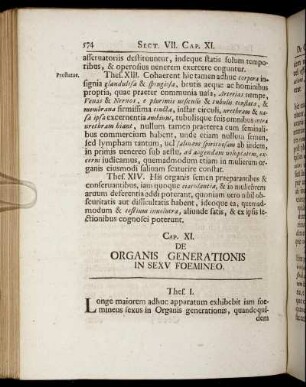 Cap. XI. De Organis Generationis in Sexu Foemineo. - Cap. XX. De Fibris Et Membranis.