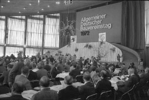 Allgemeiner deutscher Bauvereinstag des Verbands der Wohnbaugesellschaften vom 25. - 27. April 1972 in Karlsruhe