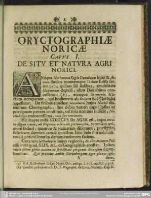 Caput I. De Situ Et Natura Agri Norici