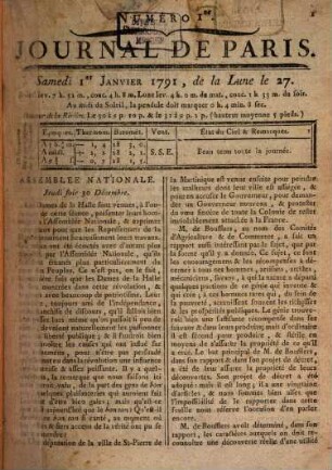 Journal de Paris . 1791,1/3