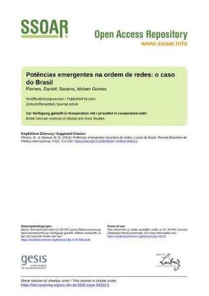 Potências emergentes na ordem de redes: o caso do Brasil