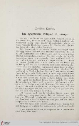 Zwölftes Kapitel: Die ägyptische Religion in Europa