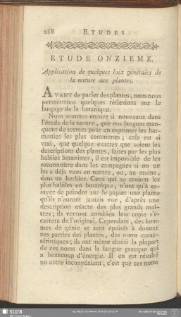 Etude Onzieme. Application de quelques loix générales de la nature aux plantes