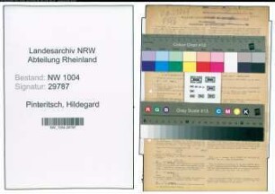 Entnazifizierung Hildegard Pinteritsch , geb. 29.12.1920 (Kaufm.Angestellte)