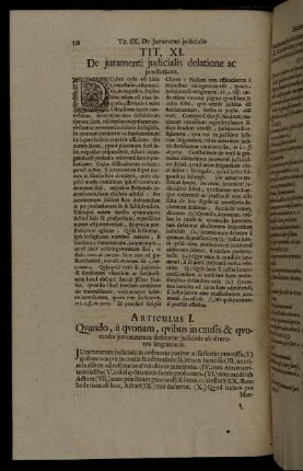 Tit. XI. De juramenti judicialis delatione ac præstatione.
