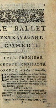 Le Ballet extravagant : Comedie