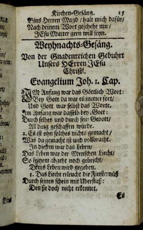 Weyhnachts-Gesäng.
