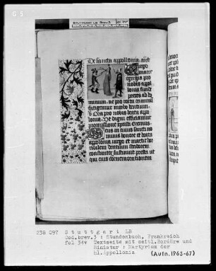 Stundenbuch — Martyrium der heiligen Appollonia, Folio 34verso