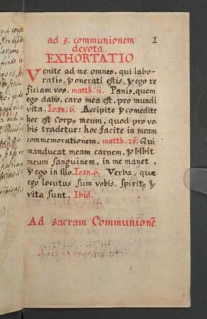 ad s. communionem devota Exhortatio