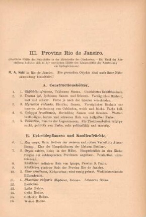 III. Provinz Rio de Janeiro