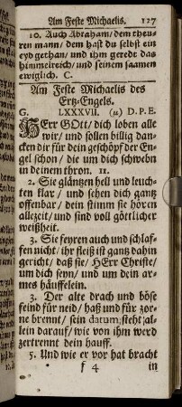 Am Feste Michaelis des Ertz-Engels.