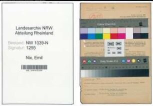 Entnazifizierung Emil Nix , geb. 17.04.1890 ()