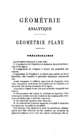 Géométrie Plane.