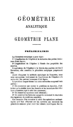 Géométrie Plane.