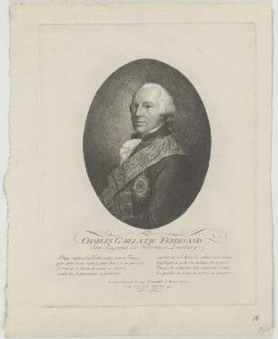 Bildnis des Charles Guillaume Ferdinand de Bronsvic=Luneburg