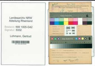Entnazifizierung Gertrud Lohmann , geb. 28.12.1892 ()