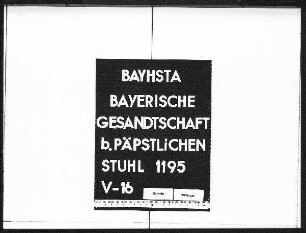 Schriftwechsel mit dem Bailli de Loras in Malta