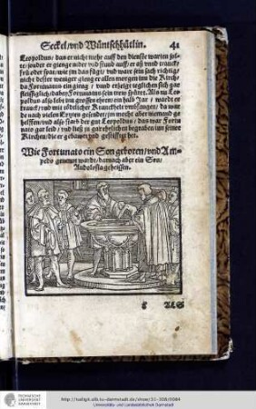 Wie Fortunato ein Son geboren vnd Ampedo genennt wardt, darnach aber ein Son Andolosia geheissen. (Bl. 41 recto - 41 verso)