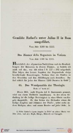 Gemälde Rafael's unter Julius II in Rom ausgeführt