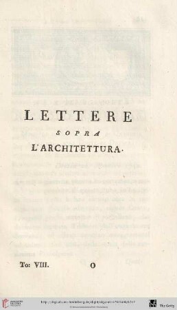 Lettere sopra l'architettura