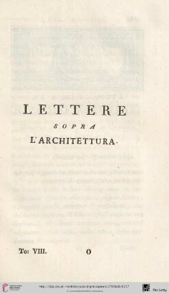 Lettere sopra l'architettura