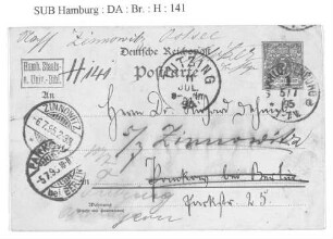 Postkarte an Richard Dehmel