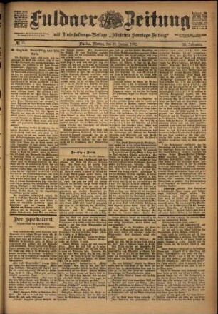 Ausgabe vom Montag, den 20. Januar 1902.