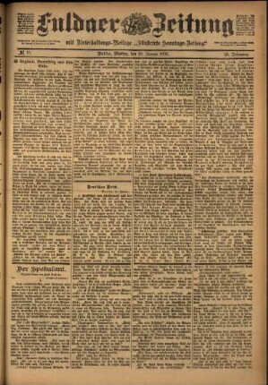 Ausgabe vom Montag, den 20. Januar 1902.