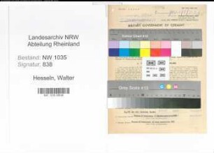 Entnazifizierung Walter Hesseln , geb. 14.10.1896 (Betriebsfuehrer)