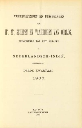 Derde kwartaal 1900