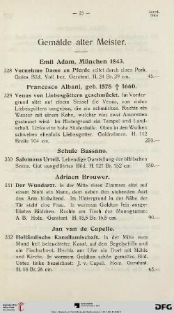 Gemälde alter Meister (Nr. 328-378)