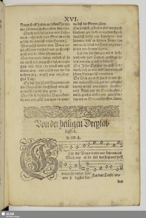Von der heiligen Dreyfaltigkeit.