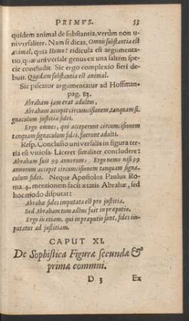 Caput XI. De Sophistica Figurae secundae Et Primae comm[u]ni.