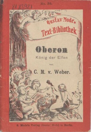 Oberon : romantische Oper in 3 Akten