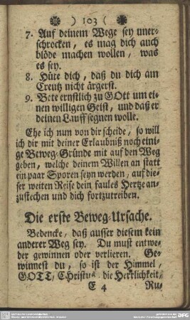 V. Die Beweg Ursachen sind neune