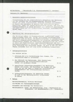Lehrgang 02: Werkzeuge